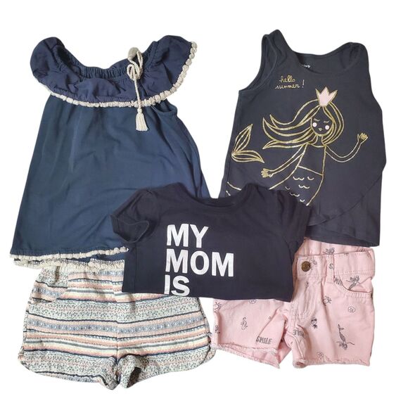 Toddler Girl 2T 5 Piece Matching Outfits & Top Spring Summer Clothing Bundle - Picture 1 of 10
